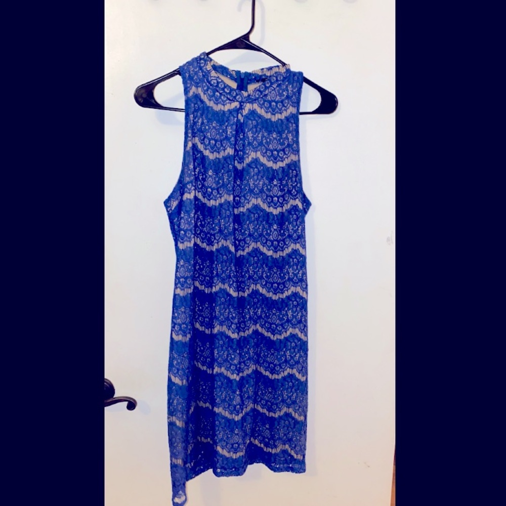 Blue lace dress